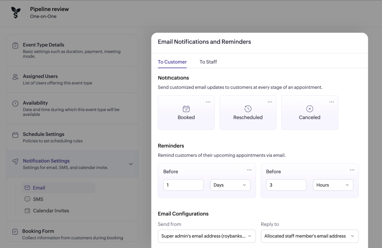Automated appointment reminder