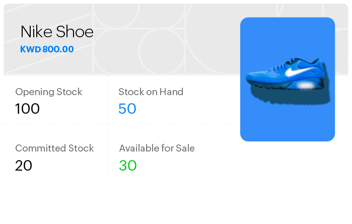 إمكانات إدارة المخزون والتتبع في Zoho Books